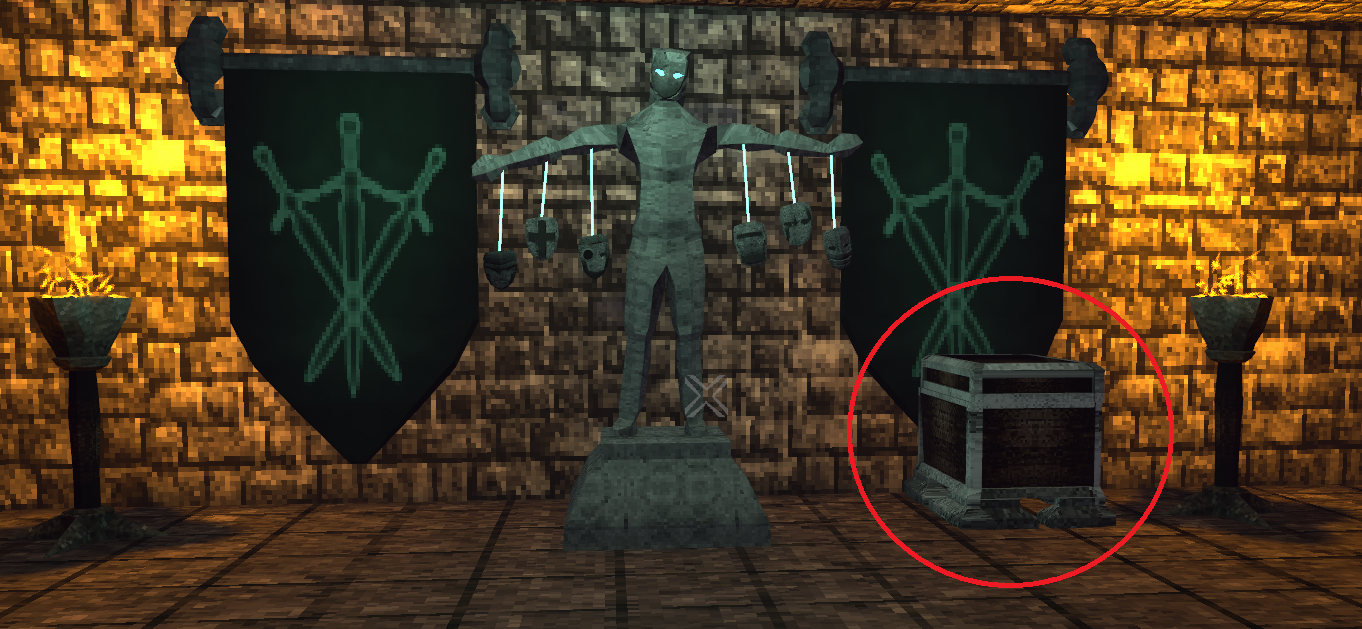 All statue shrines have a storage chest