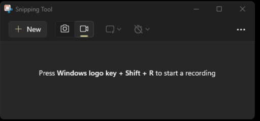 Record Video with the Windows Snipping Tool